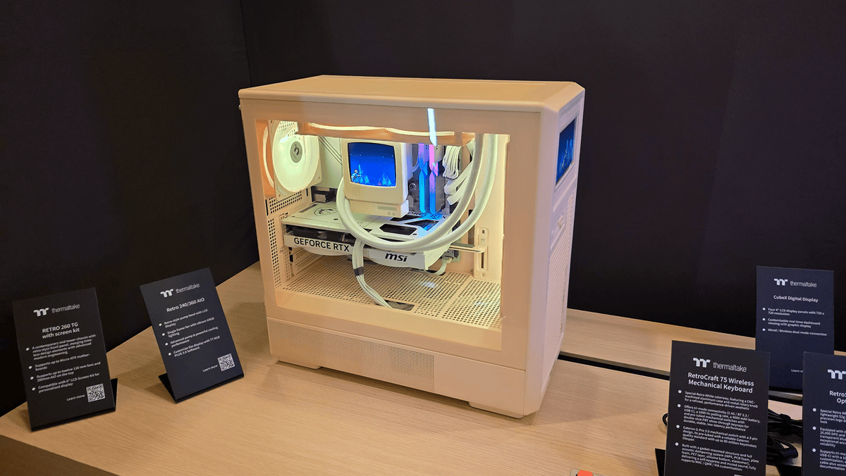 Thermaltake Goes Retro At CES 2026 Shows Off Liquid Cooler With CRT 1200 80 