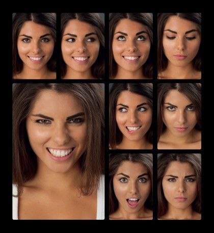 Facial expressions portraits