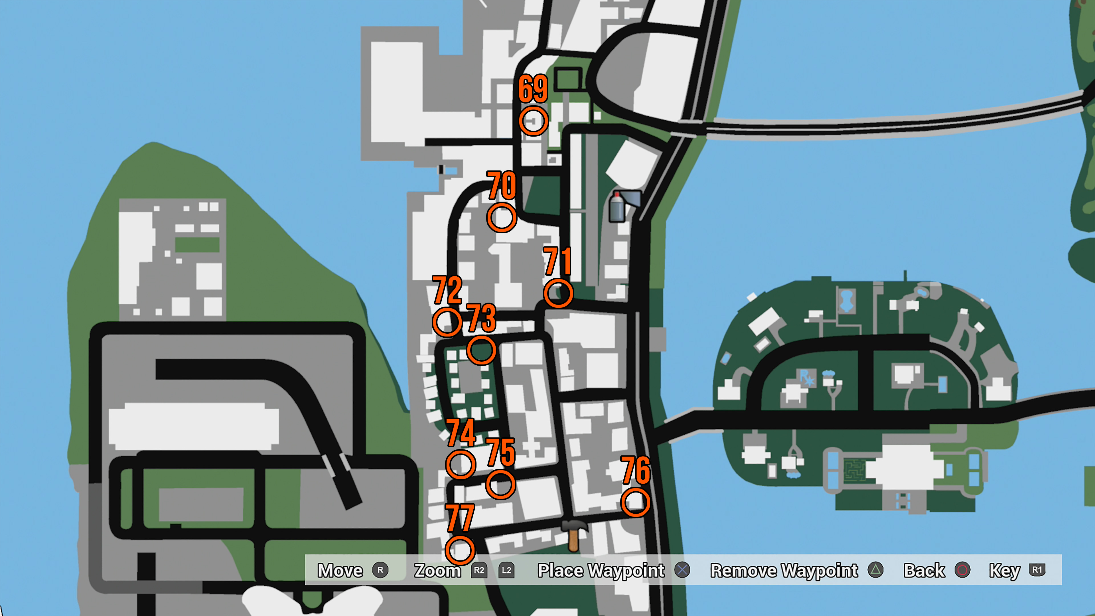 Grand Theft Auto Vice City Hidden Packages Map The GTA Underground 
