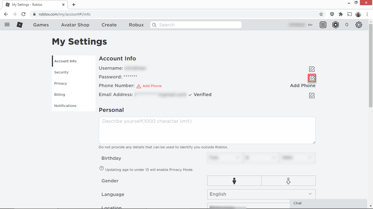 How To Change Your Roblox Password Or Reset Your Roblox Password 1200 80 