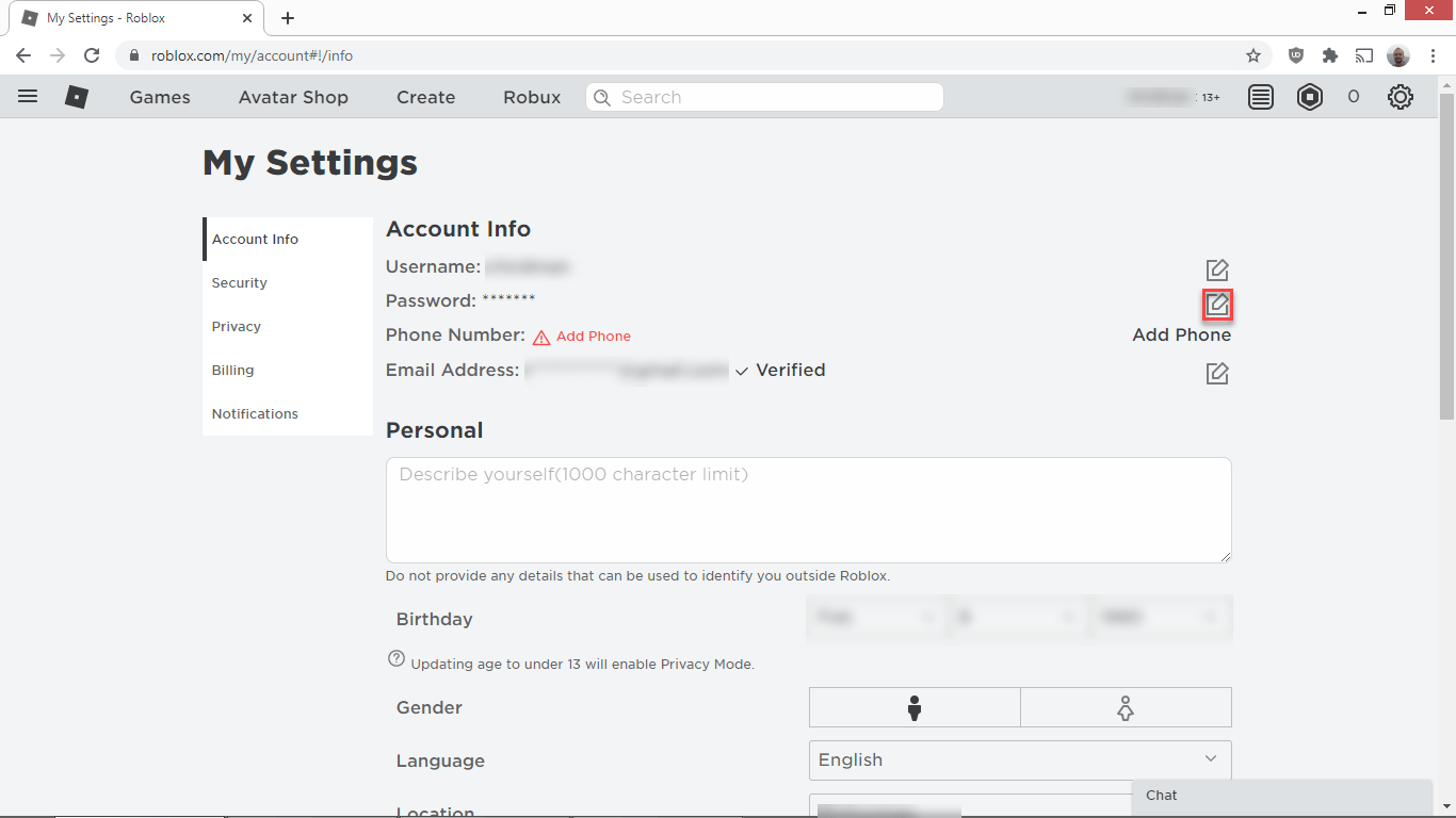 How To Change Your Roblox Password Or Reset Your Roblox Password 