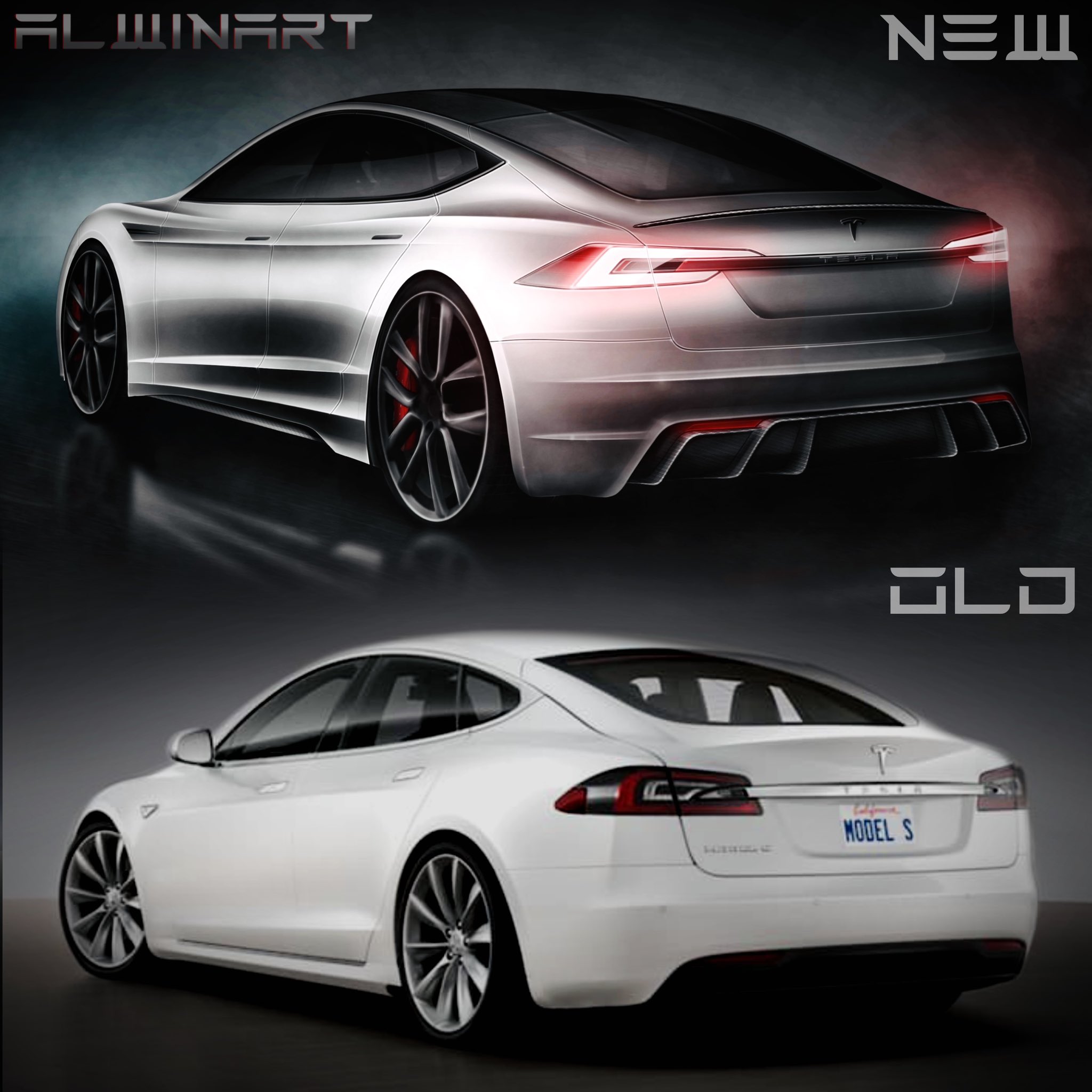 Artist gives the tesla model s a much needed exterior and interior makeover
