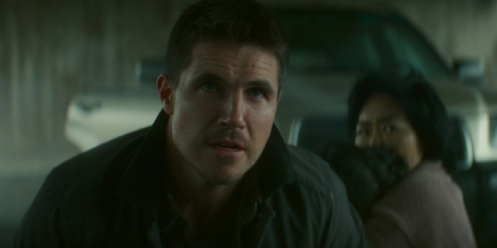 Robbie Amell as Connor, and Jean Yoon as Mina in 'Code 8: Part II.'