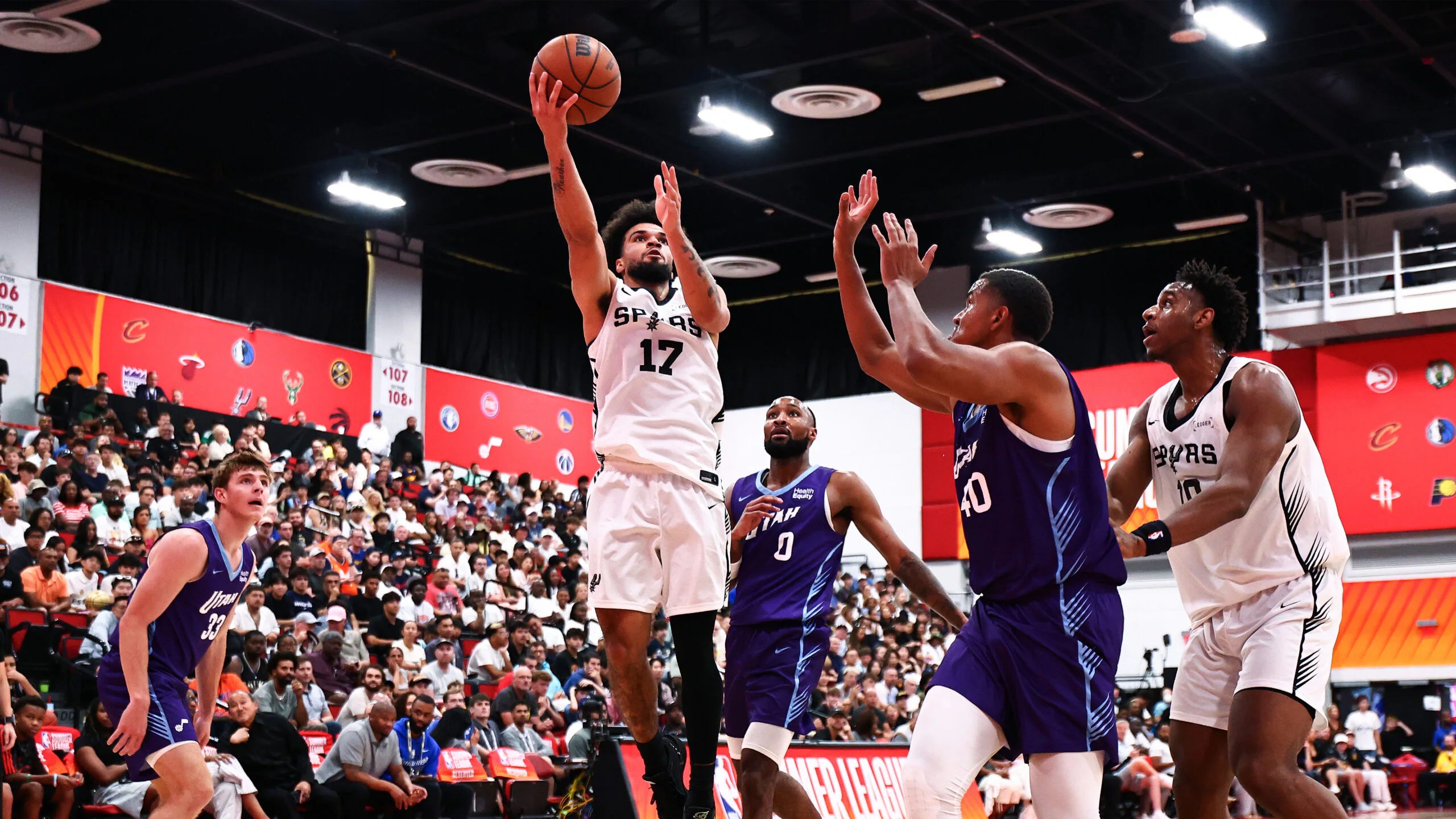 Spurs' Gillespie, Lee Heat Up from Beyond the Arc to Down Jazz in Summer League (2026)
