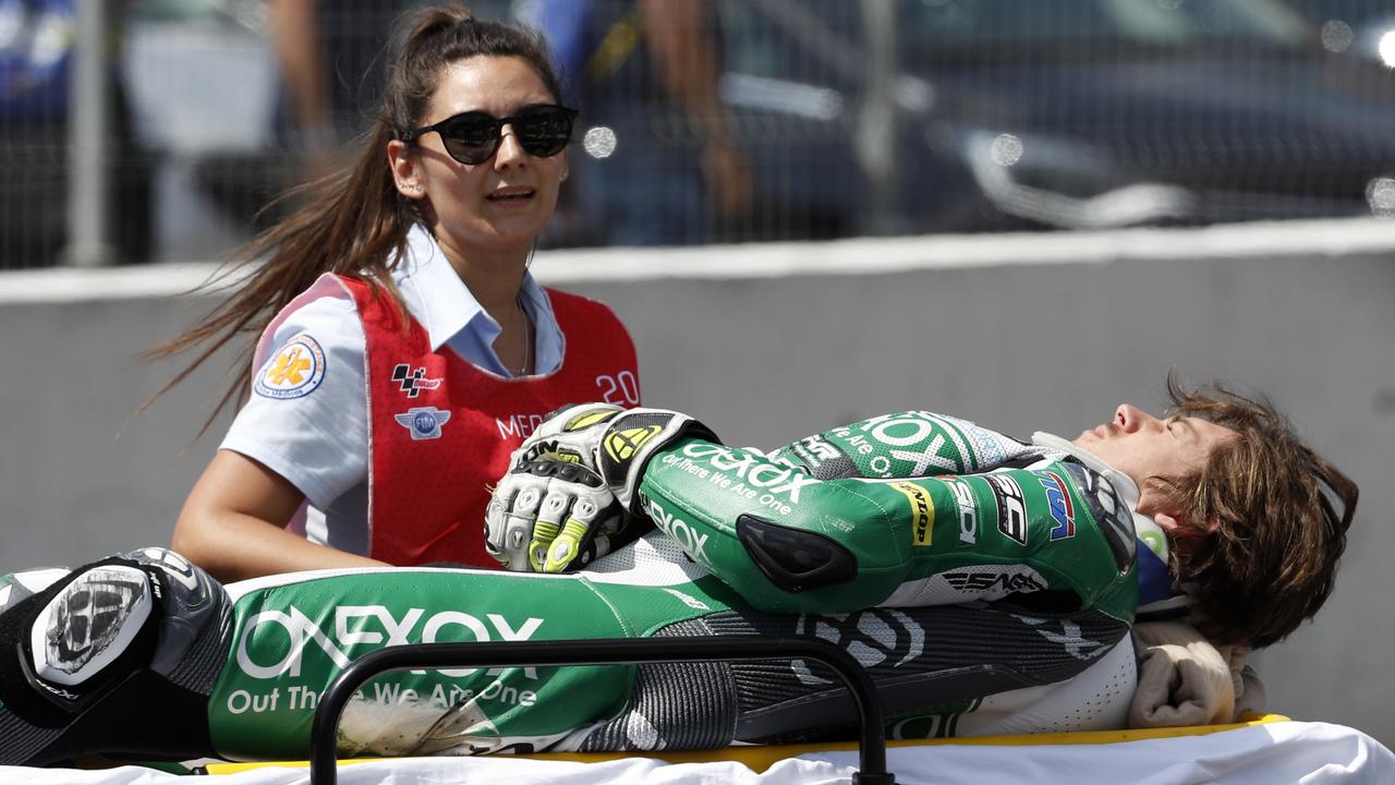 Motogp Spanish Grand Prix 2019 Moto2 Crash Remy Gardner