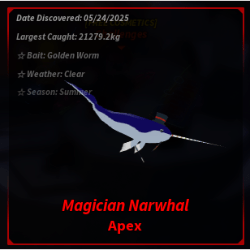 Magician Narwhal Roblox Fisch Trade Traderie Magician Narwhal 