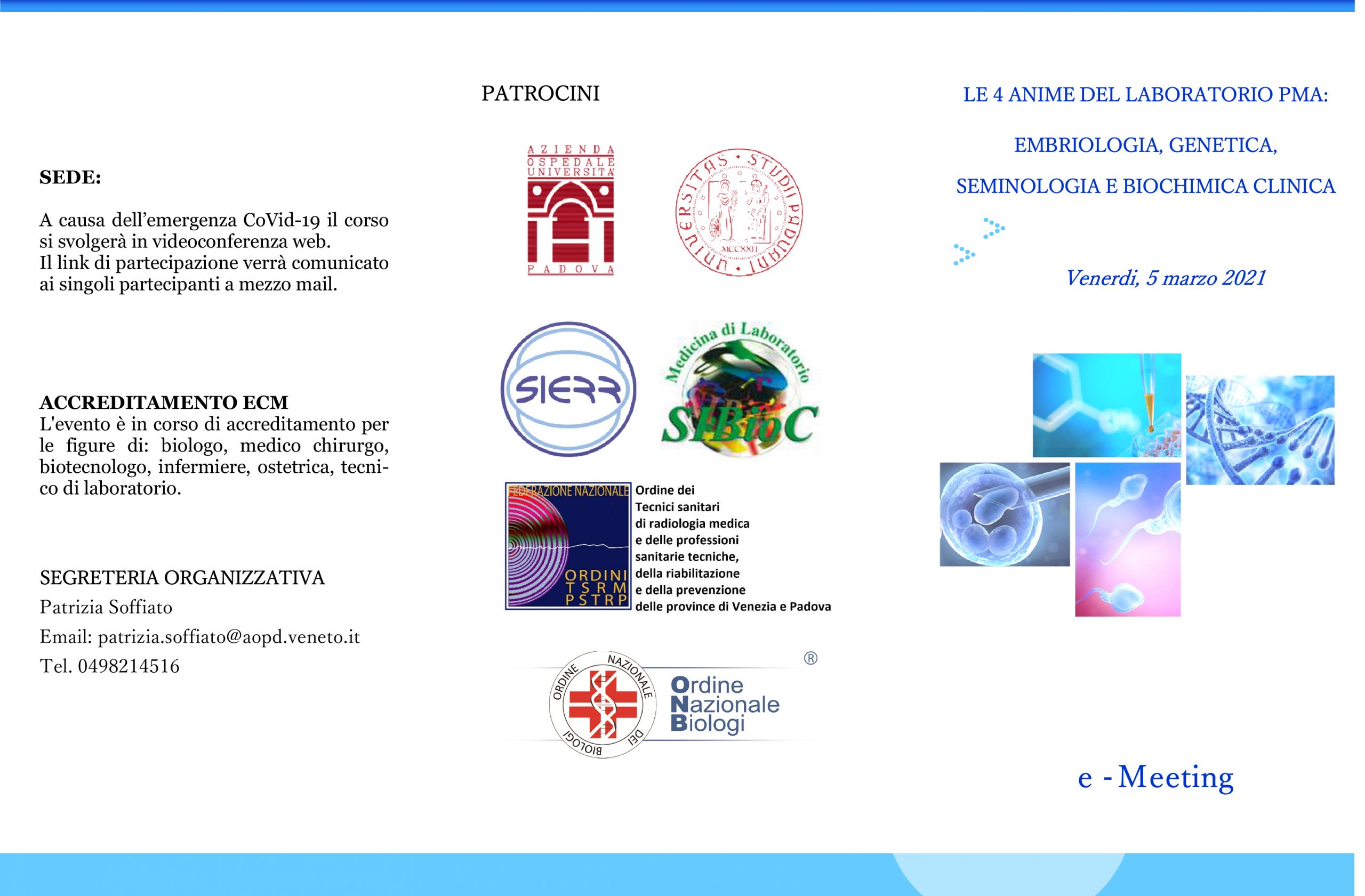 Le 4 Anime Del Laboratorio Pma: Embriologia, Genetica, Seminologia E Biochimica Clinica”, L'e-Meeting Dell'università Di Padova - Ordine Nazionale Dei Biologi 1681_x_2560_jpg