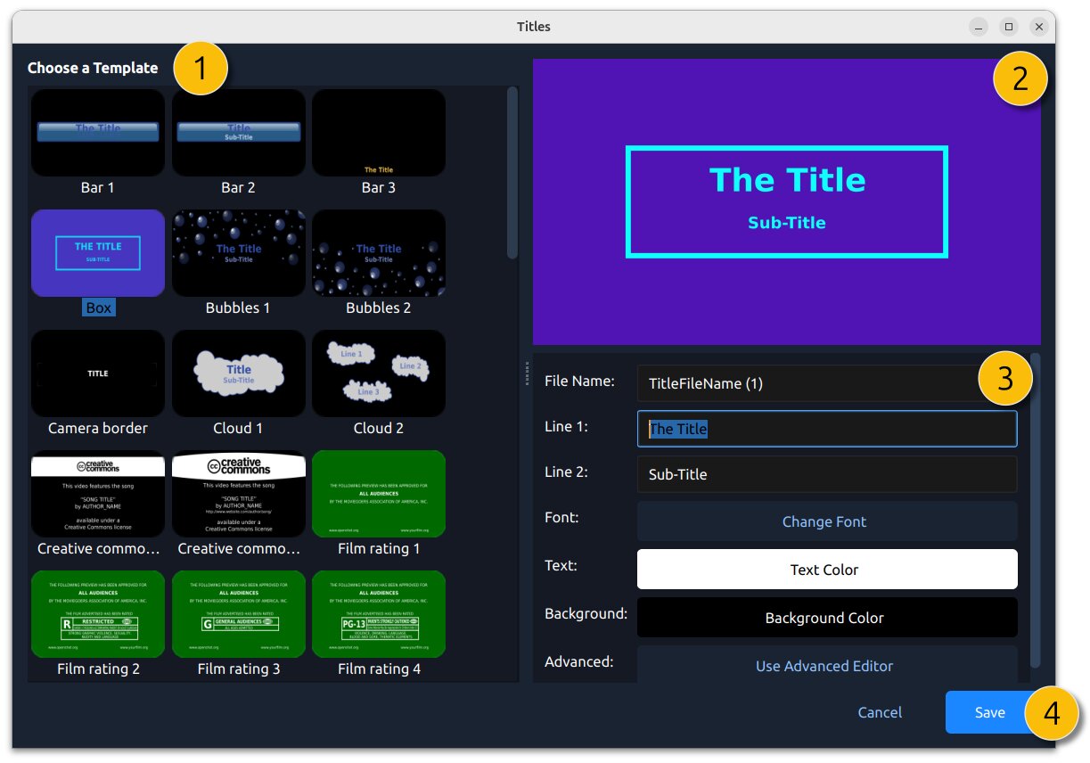 Titles Openshot Video Editor 2 5 1 Dev2 Documentation