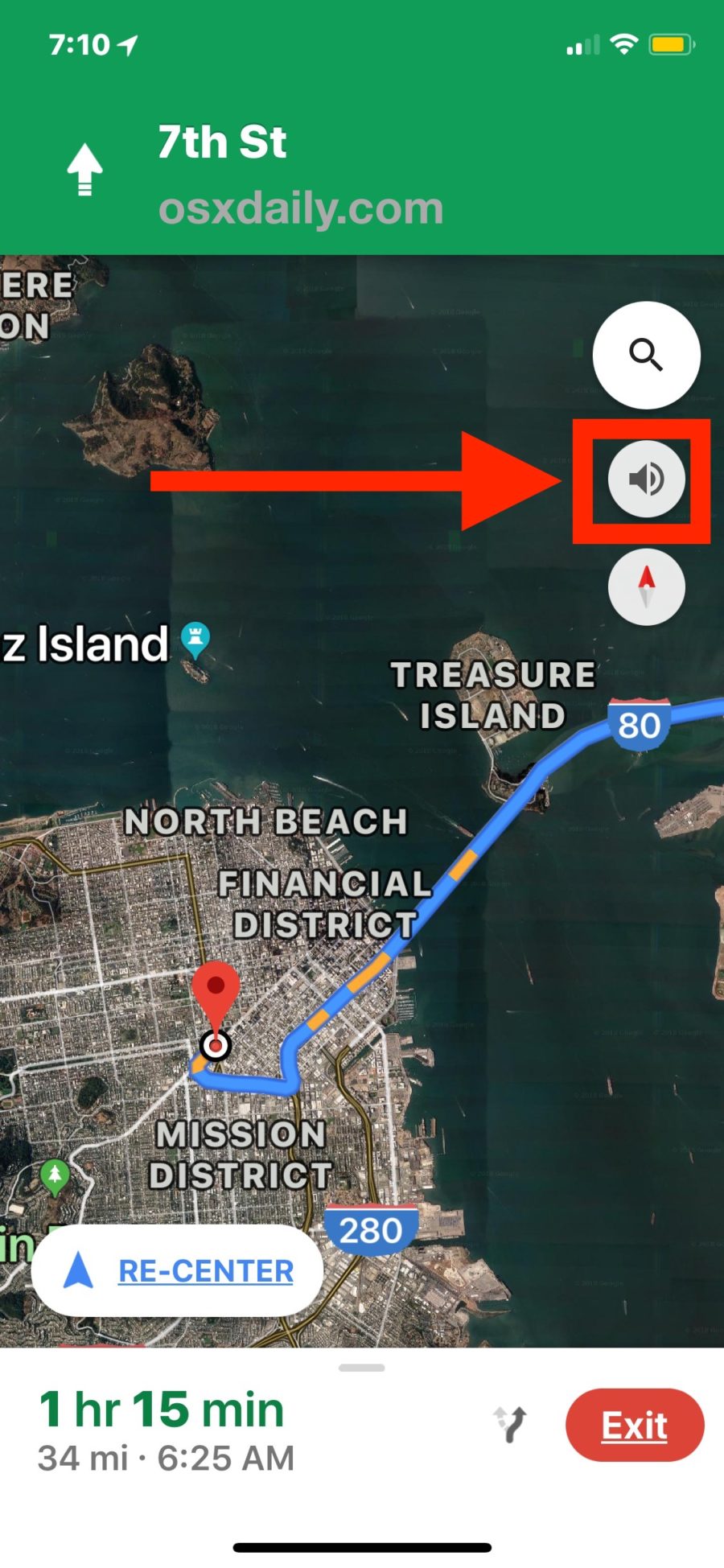 How to enable voice navigation in maps on iphone