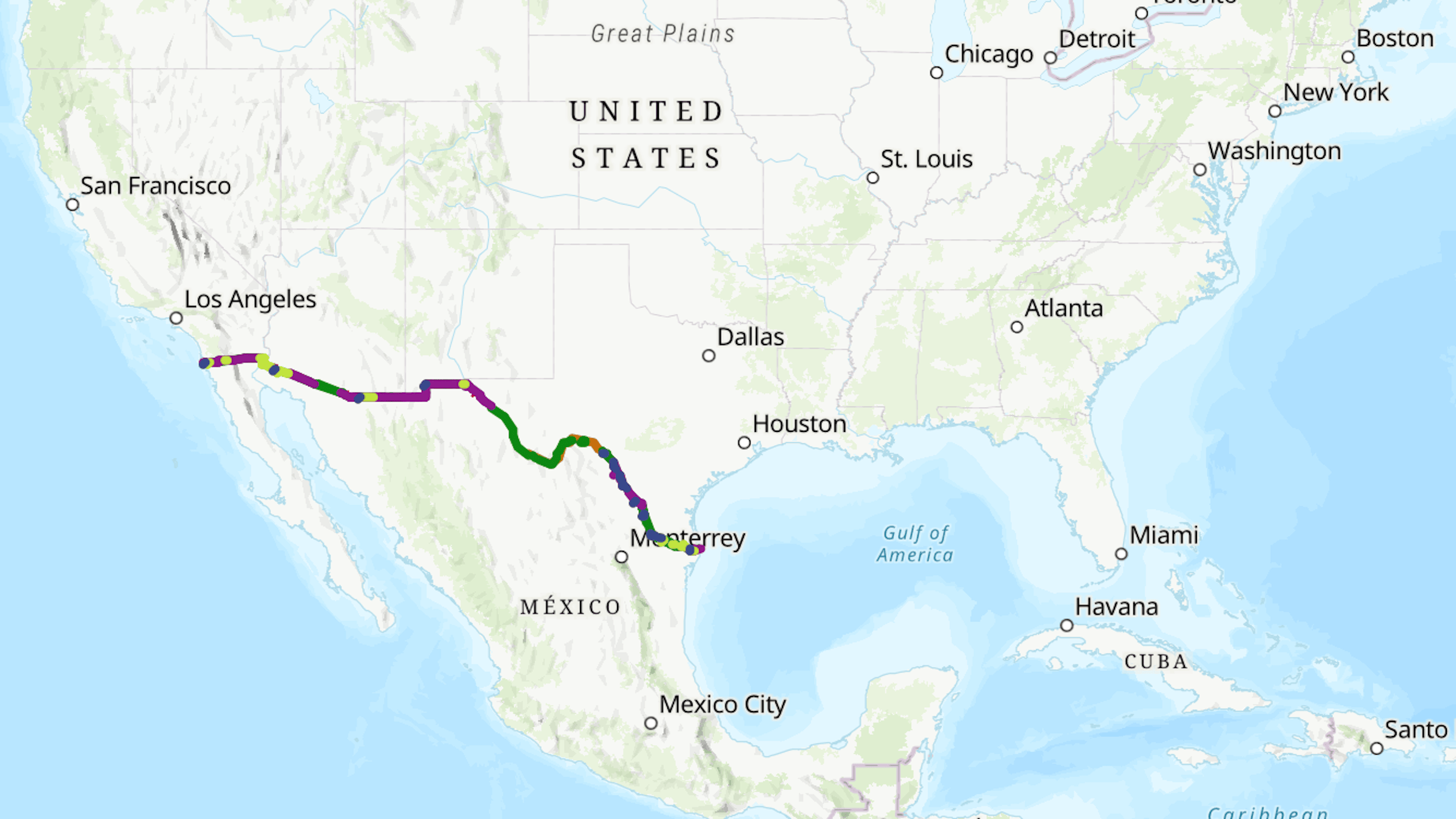 New Map Shows Trump S Border Wall Through Big Bend Cbp Big Bend Map 