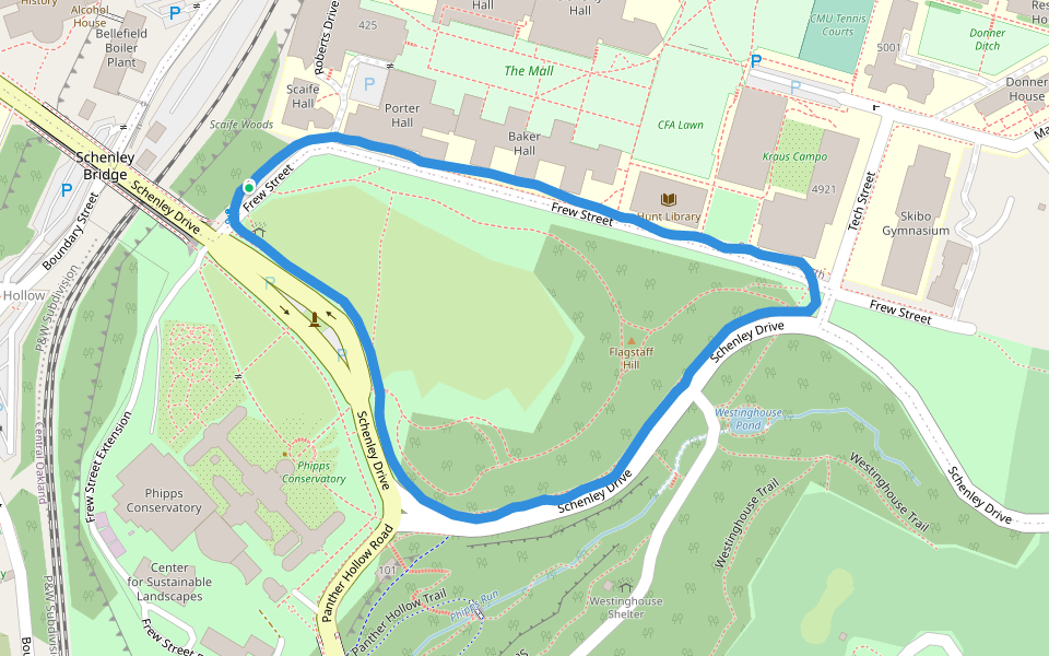 Schenley Park In Walking Map Dppnh 20200225 192 