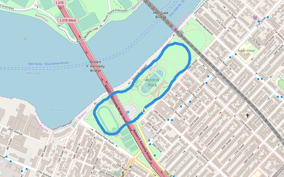 Astoria Park In New York Walking Map Dr5rvz 2 