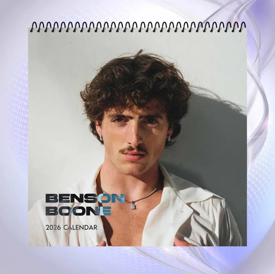 Benson Boone 2026 Calendar Rising Pop Star Modern Music Icon Edition