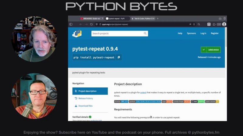 Episode 333 Live From Pycon Python Bytes Podcast - Best Landscape Patterns in Ultra HD