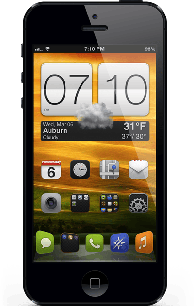 How To Get HTC One X Clock And Weather Widget On iPhone | TechTalkz