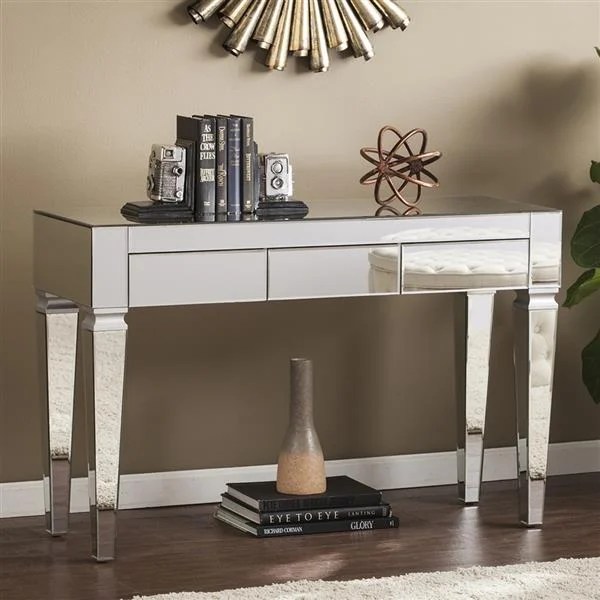 Boston Loft Furnishings Darvo Mirrored Modern Console Table Atg3963 Rona
