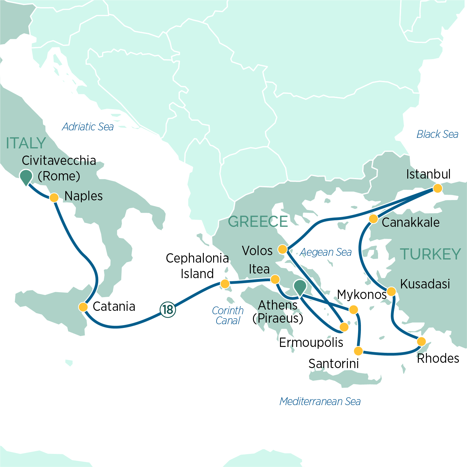 From the world famous acropolis in athens to ancient delphi and the monasteries of. Discover Treasures Of Italy Greece And Turkey Emerald Cruises