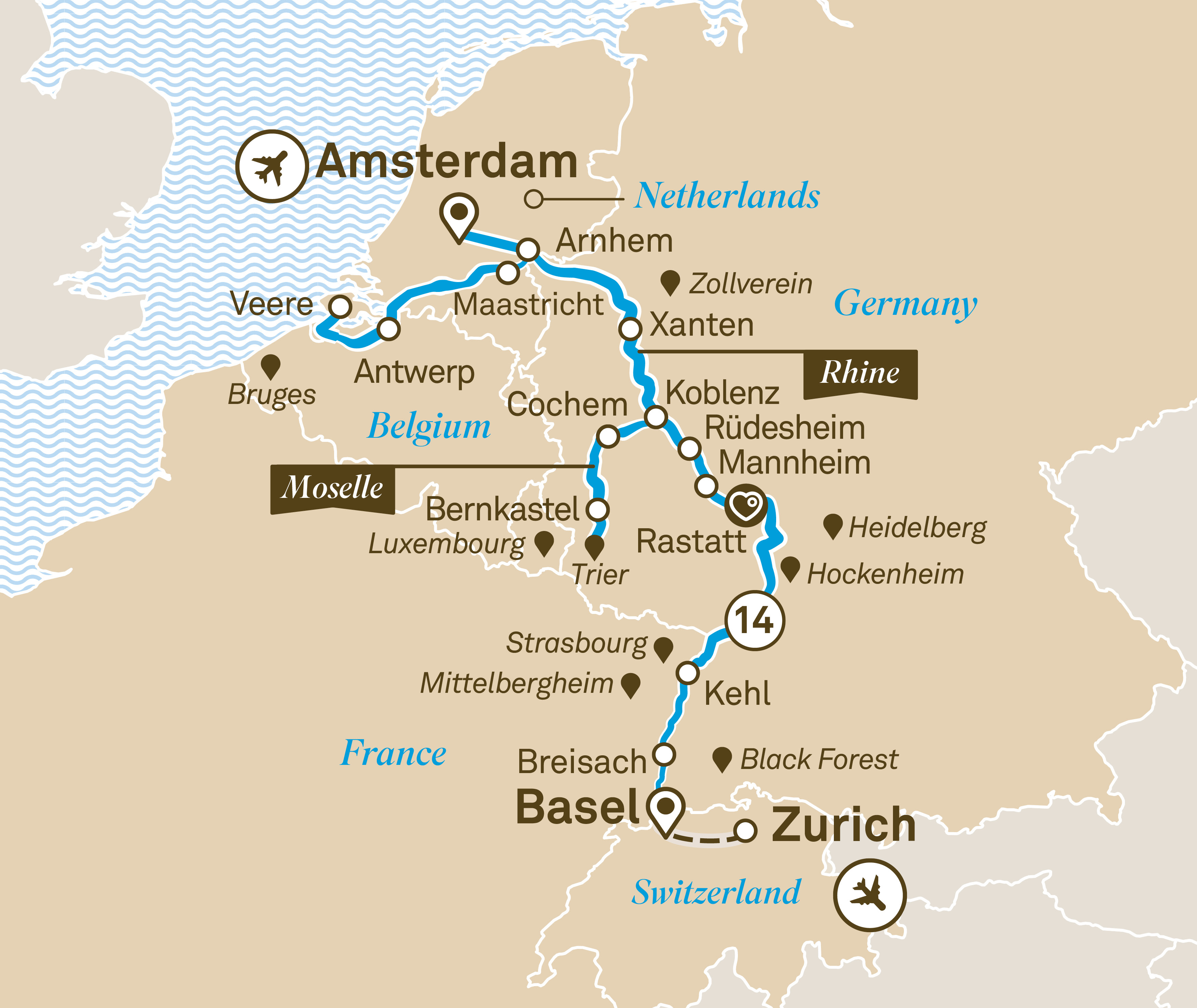 Rhine River Amsterdam AMBA 1 