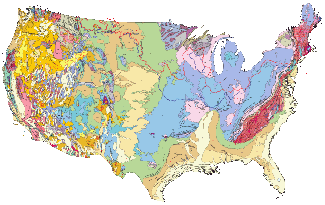 Creating Topic Specific Maps For Geoscience Classes US Geol Map 