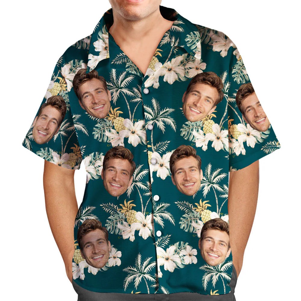 Custom Photo Hawaiian Shirt Funky Vintage Hawaiian Shirt Casual Button-Down Short Sleeve - For Men and Women Kids - OwlOhh