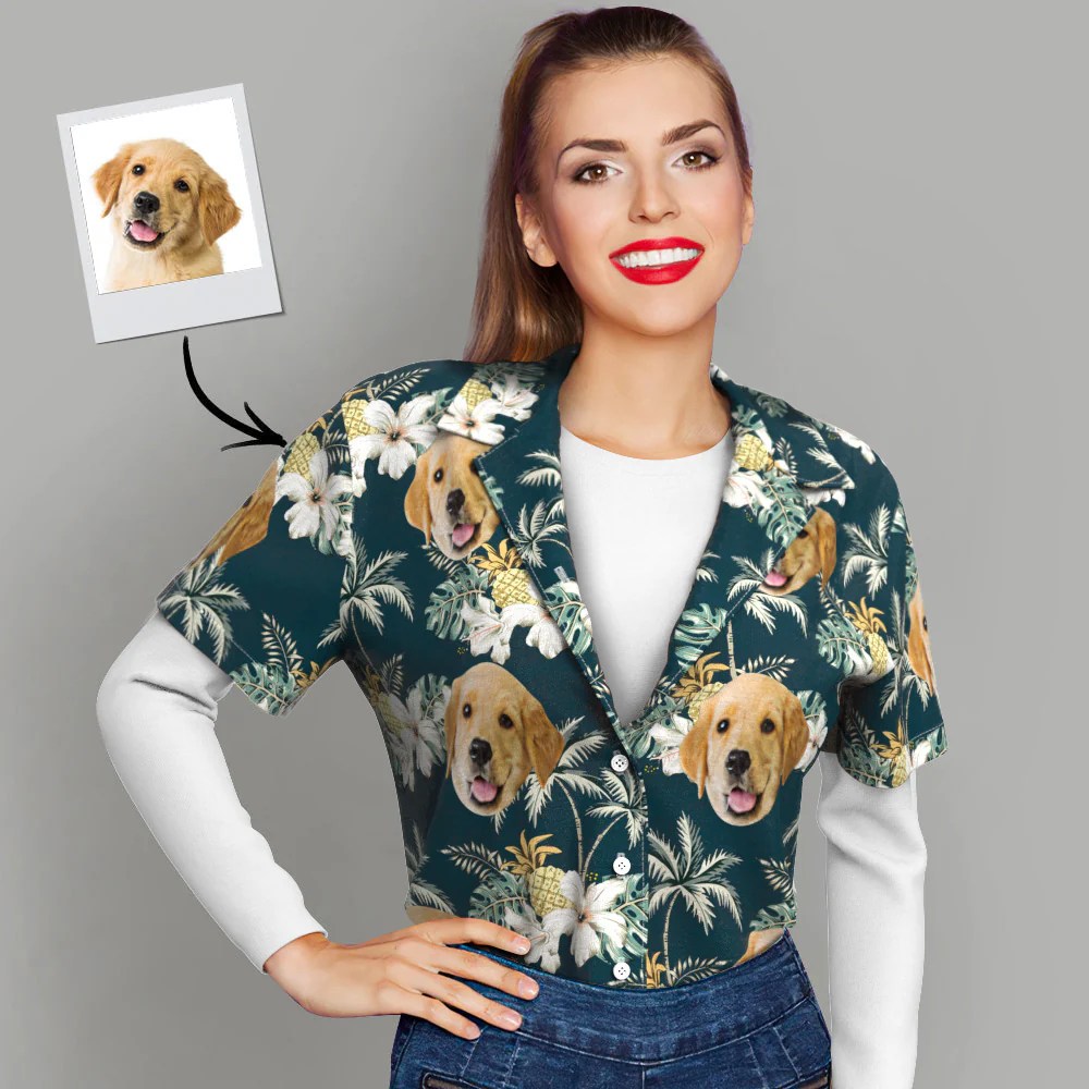 Custom Photo Hawaiian Shirt Funky Vintage Hawaiian Shirt Casual Button-Down Short Sleeve - For Men and Women Kids - OwlOhh