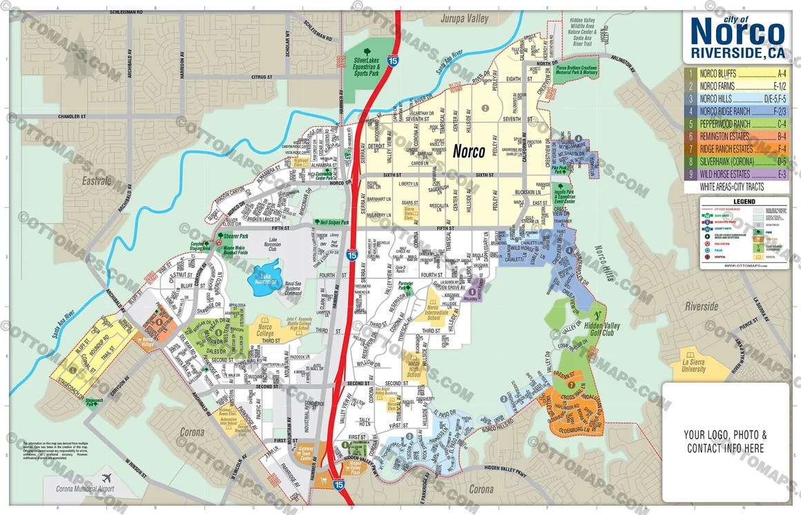 Norco Map Riverside County CA PDF Editable Royalty Fee Otto Maps 580x@2x 