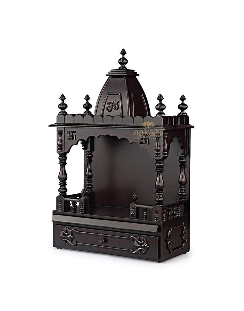 Wooden Puja Mandir Design For Home 18 Vo Wd Aakaar Idols Temples
