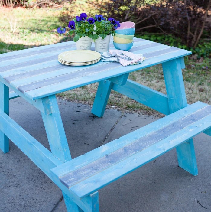 Diy Picnic Table How To Diyz Craft Box Girls