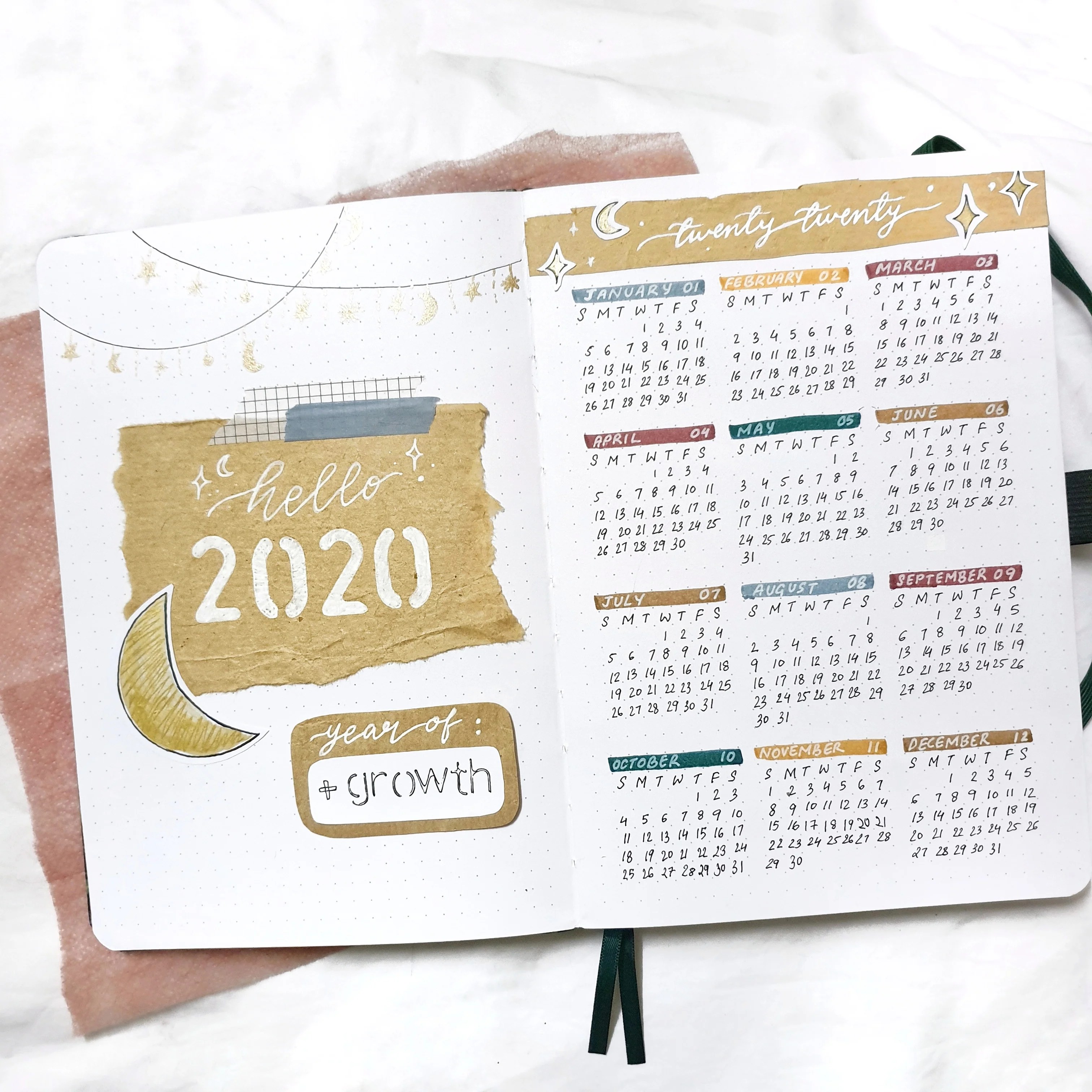 How to: yearly calendar in your bullet journal + printable!