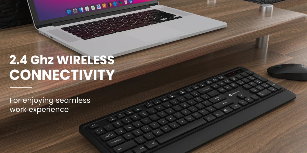 Portronics Key5 combo Multimedia Keyboard and Mouse Combo with 2.4GHz technology