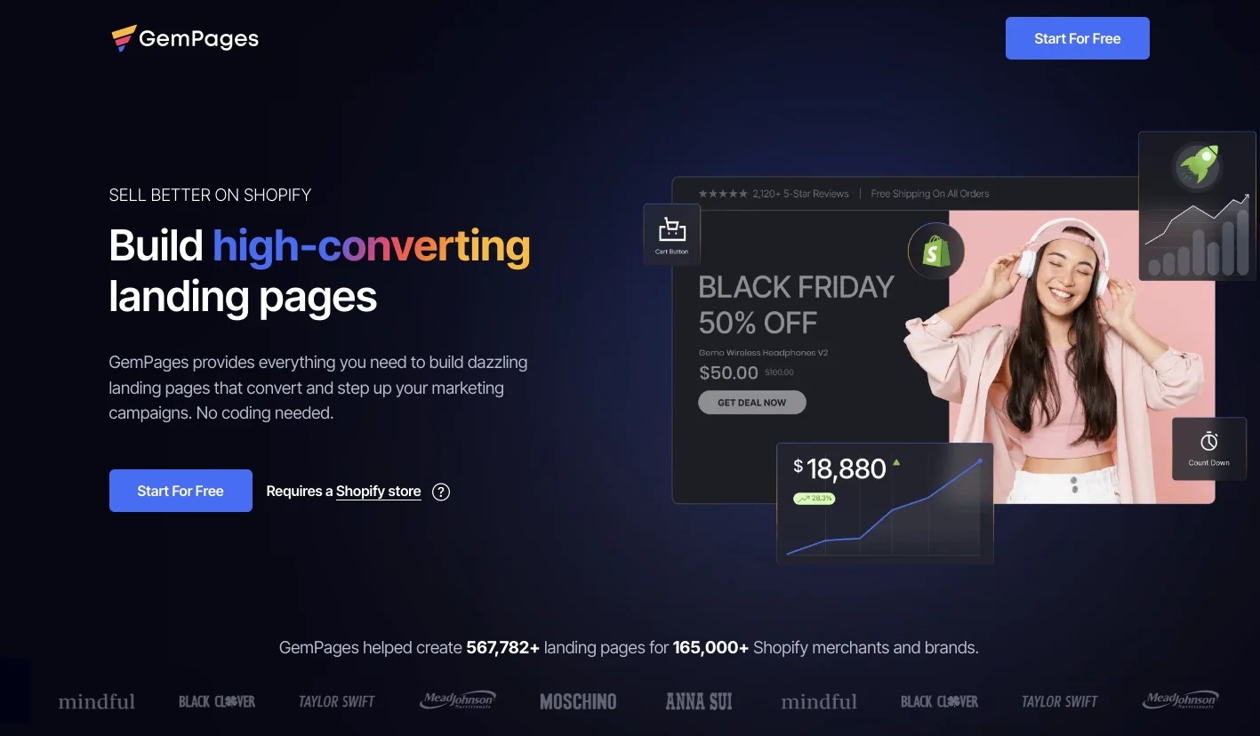 12 Best High-converting Shopify Landing Page Examples (2024) – GemPages