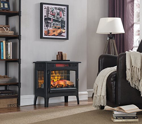 Duraflame 3d Infrared Electric Fireplace Stove With Remote Control Portable Indoor Space Heater Dfi 5010 Black Walmart Com Walmart Com