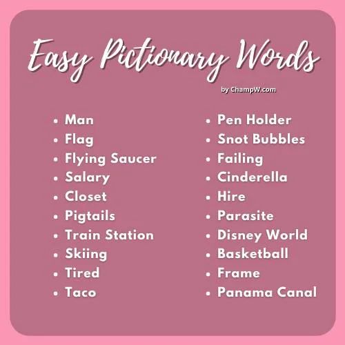 Pictionary Words Medium Pdf - Best Landscape Images in High Resolution