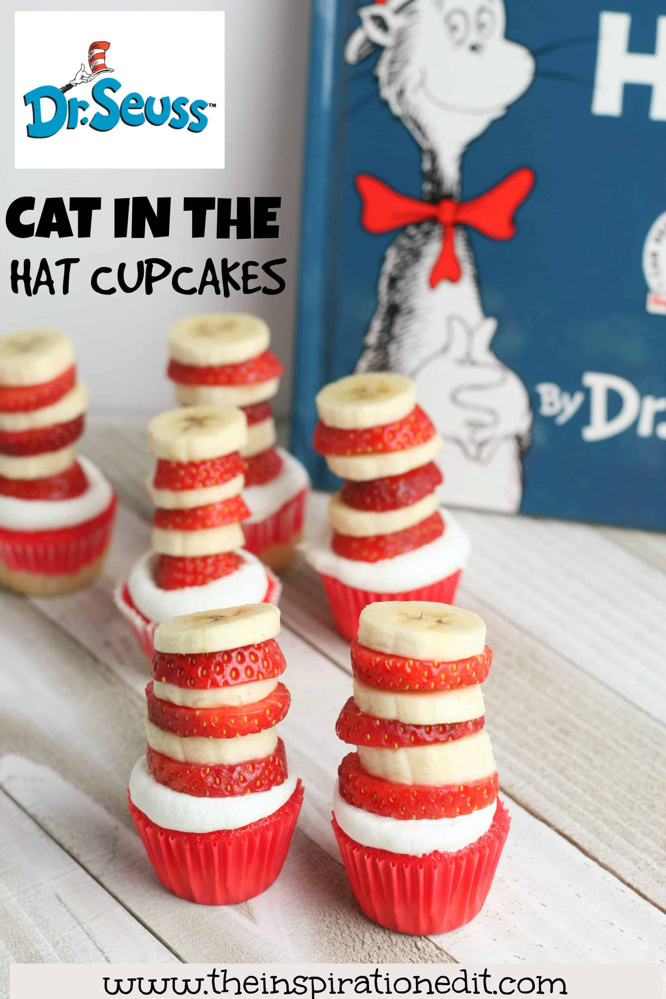 Cat in the hat dr seuss cupcakes · the inspiration edit