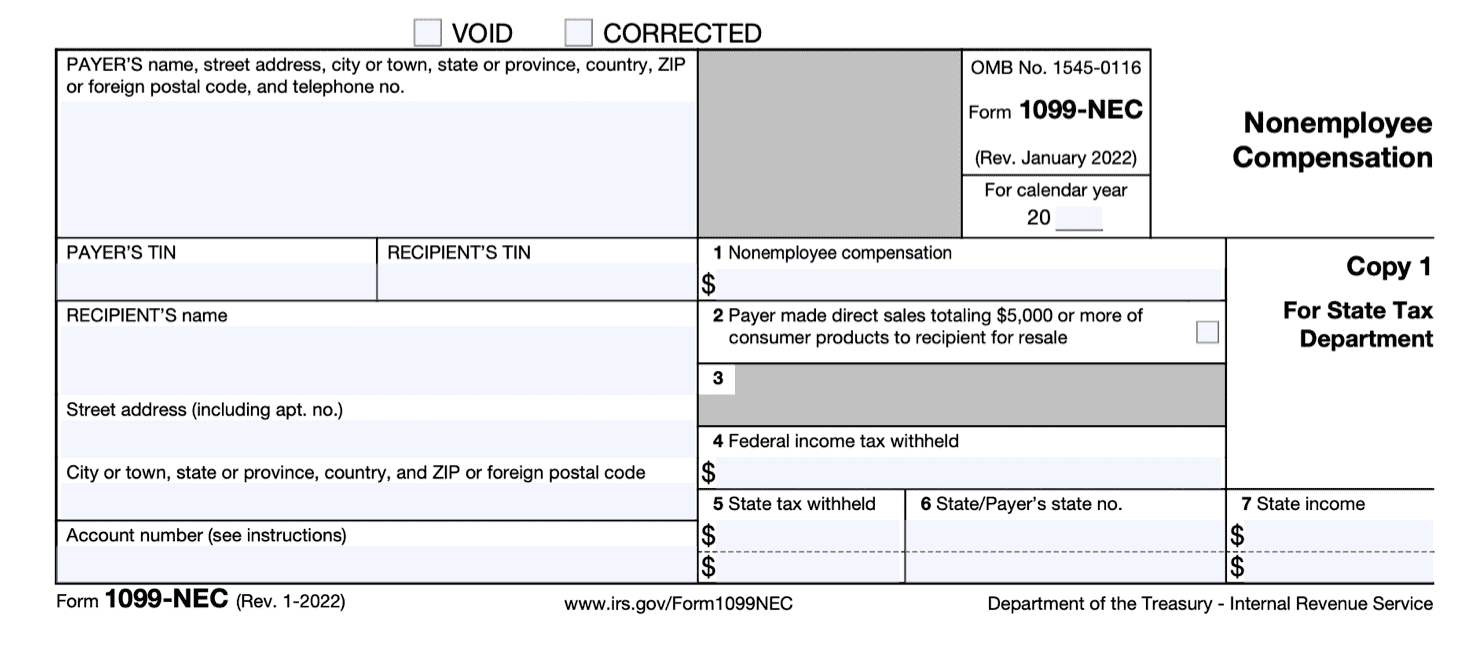 2023 form 1099 nec instructions