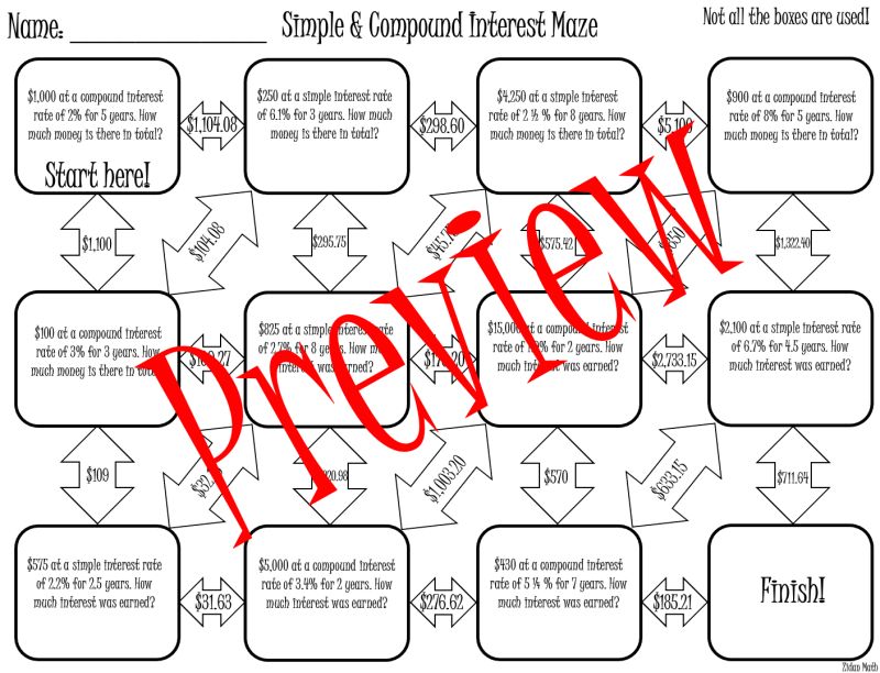 Simple Compound Interest Worksheet Maze Activity Compound - Download Premium Mountain Photo | Retina