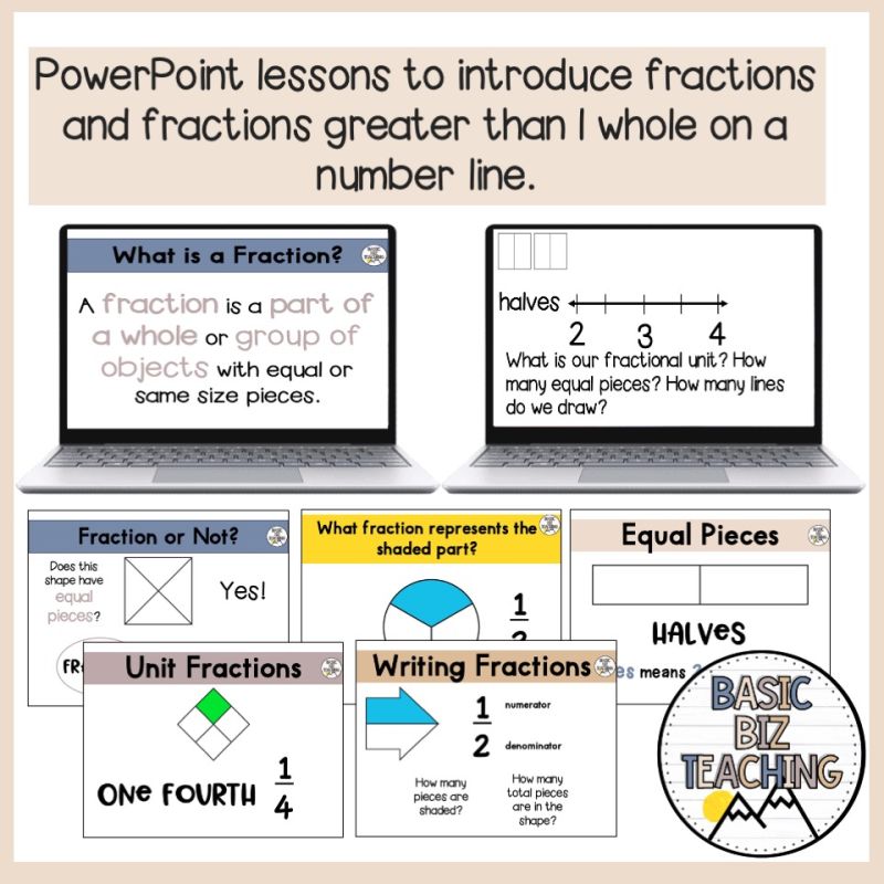 Fractions Math Activities Bundle Made By Teachers - Premium Minimal Texture Gallery - Mobile