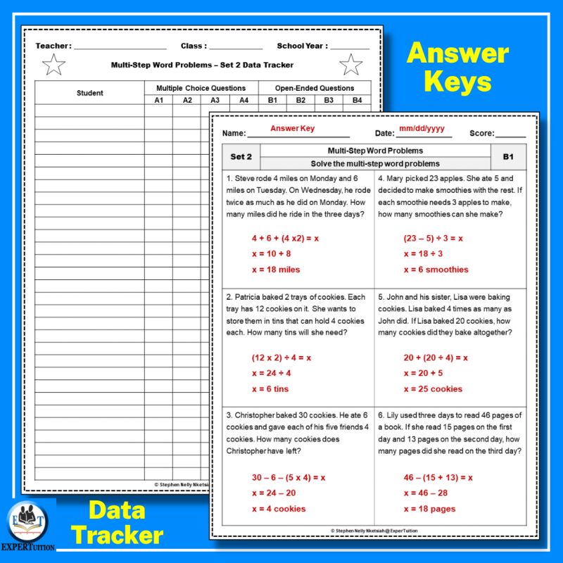 Multistep Word Problems Worksheets Addition Subtraction - Amazing Ocean Illustration - High Resolution