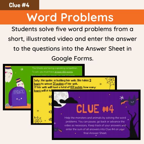 Halloween Math Activities 25 Problems For Grade 4 Made By Teachers - Premium Vintage Picture Gallery - Retina