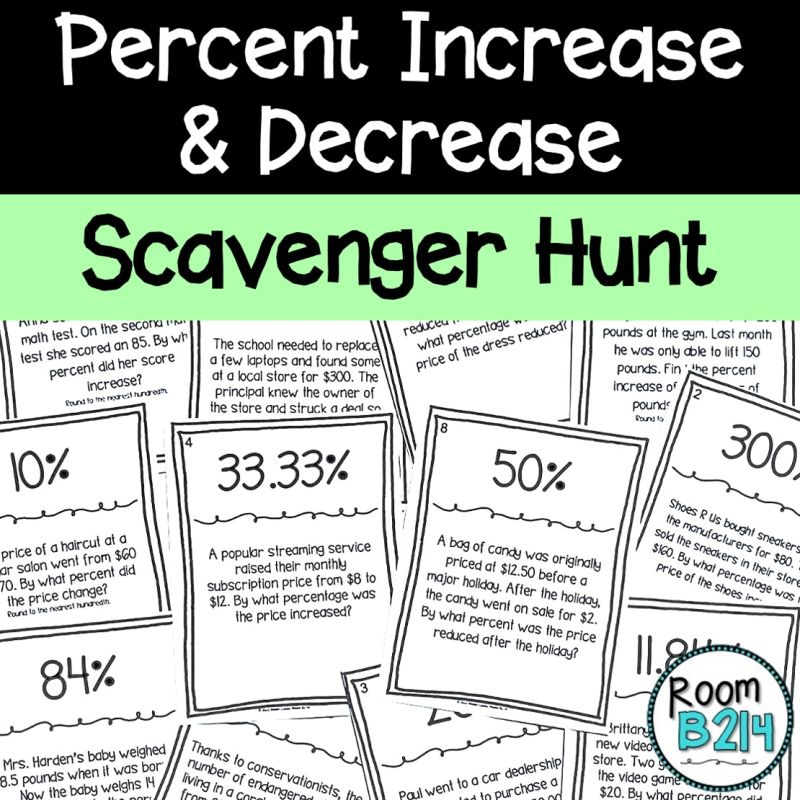 Percent Increase And Decrease Scavenger Hunt Teks 7 4d Made By Teachers - Download Premium Geometric Photo | Ultra HD