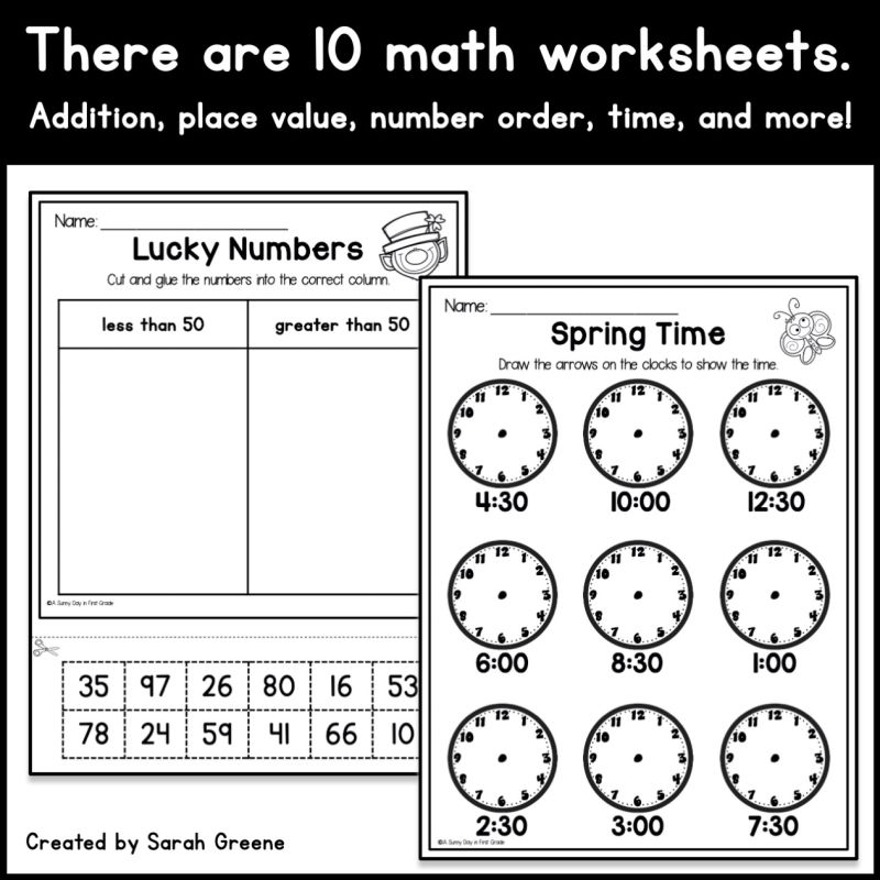 First Grade Worksheets Printable Math Worksheet Literacy Activities No - Best Dark Textures in 4K