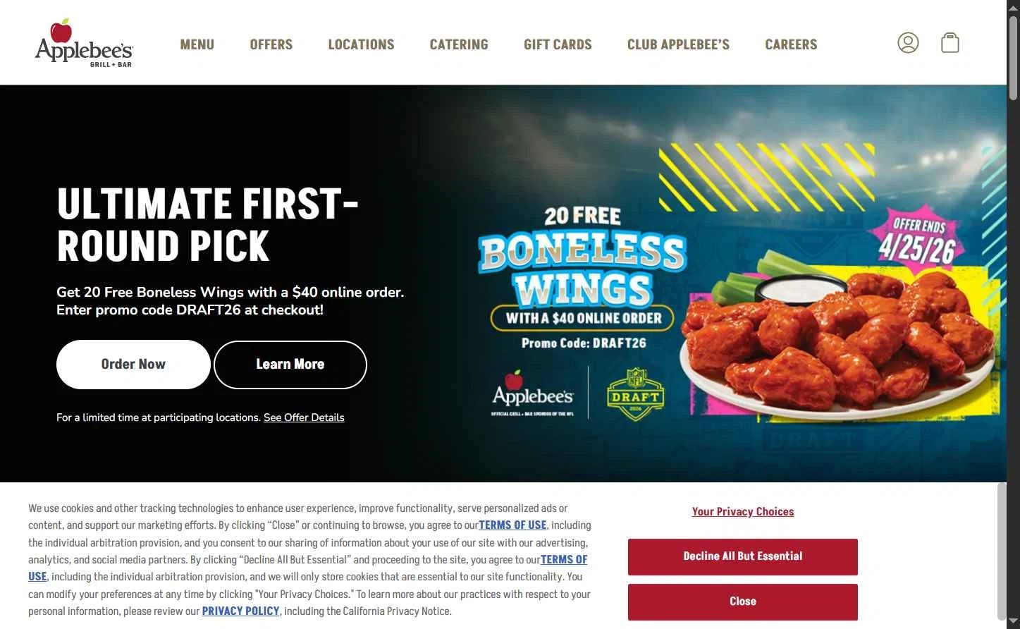 Applebee S Grill Bar Promo Codes 1 Off August 2026