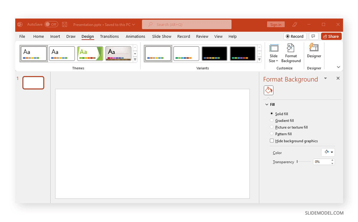 How to edit background graphics in powerpoint