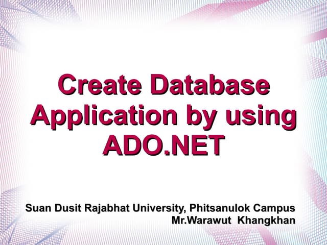 03 3-create-db-application-ado-dot-net Create Database Application With ...