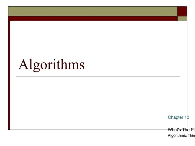 03 Algorithm Properties | PPT | Programming Languages | Computing