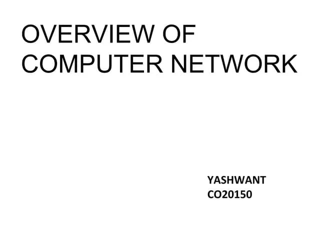 Introduction To Computer Networks Lecture Slides Ppt | PPT