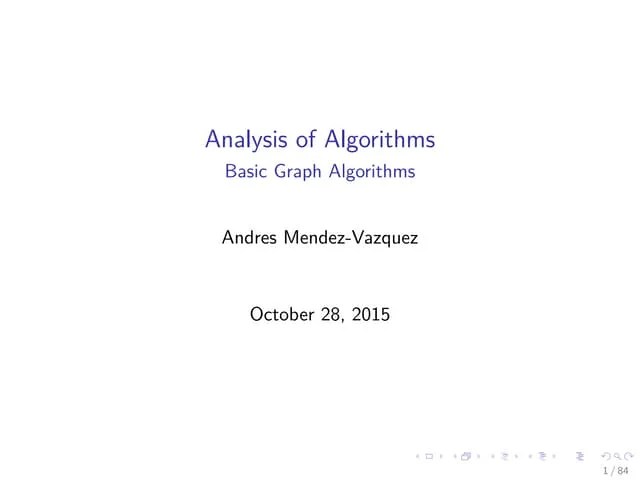 18 Basic Graph Algorithms | PDF