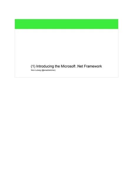 (1) C Sharp Introduction_basics_dot_net | PDF