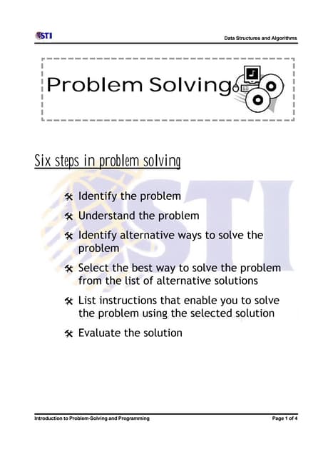 1 Introduction To Problem Solving And Programming | PDF