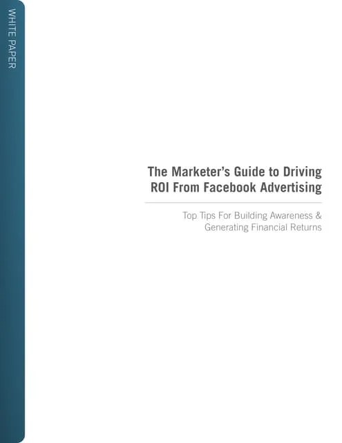 Mastering Facebook Ads- A Comprehensive Guide | PDF